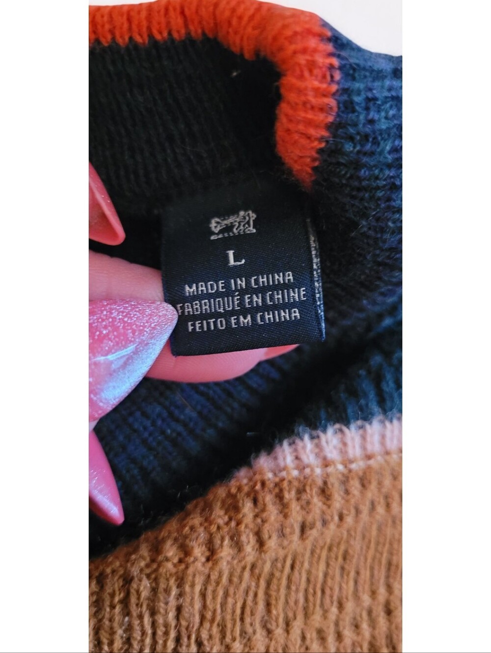 Navy Multistripe Crewneck Sweater by Autograph - Picture 5 of 5